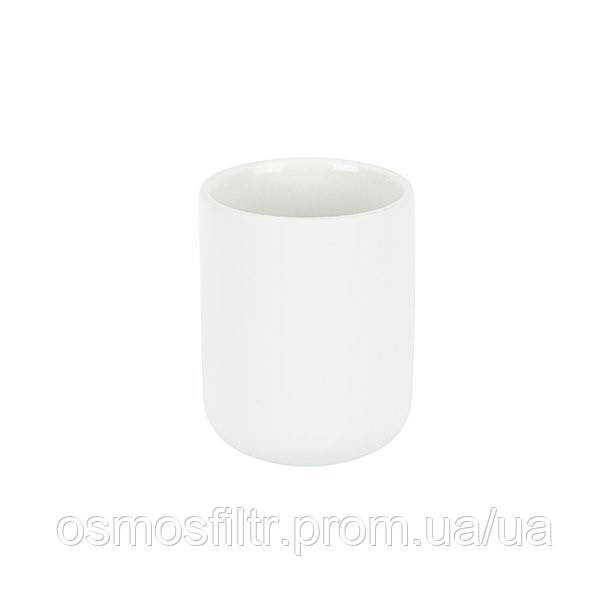 Стакан для зубних щіток Axentia Mondra білий soft touch доломіт Ø 7.5х9.7 см (136016) Київ - фото 1