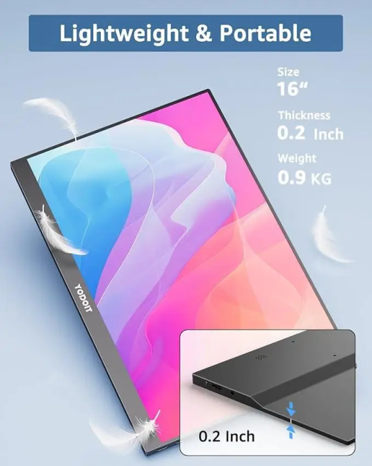 Портативний монітор Yodoit 15.6" 4K UHD IPS (3840x2160), Type-C, Mini HDMI, HDR, Smart Cover для MacBook, PC, PS5/Xbox Київ - фото 8