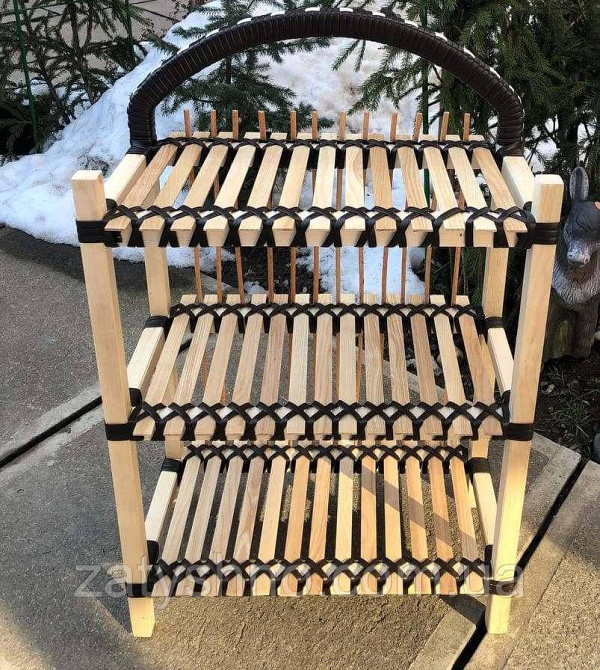 Полка из дерева плетеная на 3 яруса Киев - изображение 6