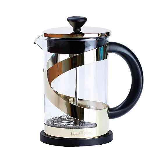 TS Kitchen Чайник прозорий заварювальний з френч пресом 800 мл Золотий HP33540PGL Коломия