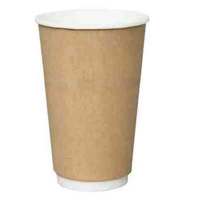 Стакани одноразові Ripple паперові 450 мл 20 шт. коричневі (450765) Вінниця