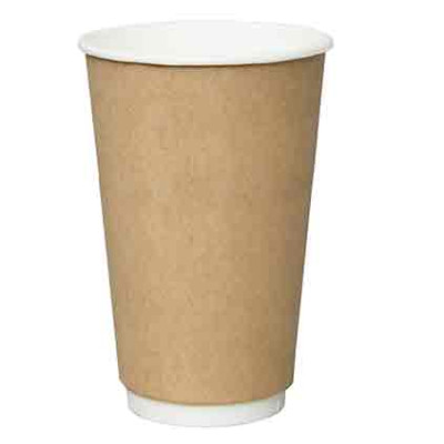 Стакани одноразові Ripple паперові 450 мл 20 шт. коричневі (450765) Вінниця - фото 1