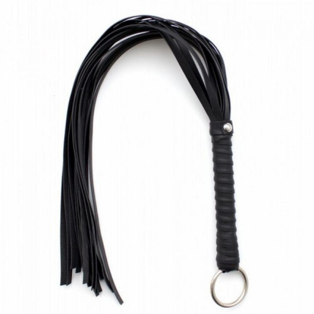 Кнут черный, прозрачная ручка FLOGGER, 28 см Sex Aura Киев - изображение 2