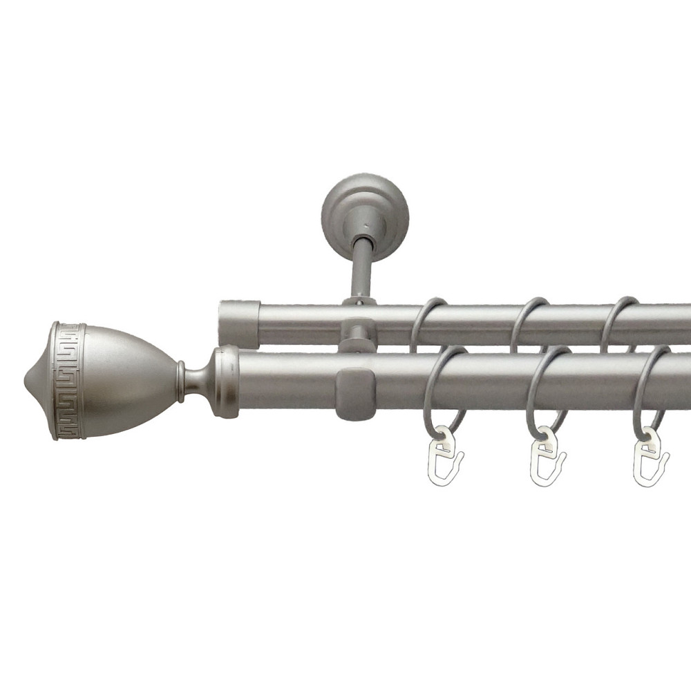 Карниз Orvit Афіна металевий дворядний відкритий Сатин 25\19 мм 160 см (00-00011063) Львов - изображение 1