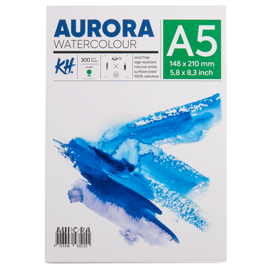 Альбом для акварели Watercolour 300г/м2 12 л Rough крупное зерно Aurora Киев