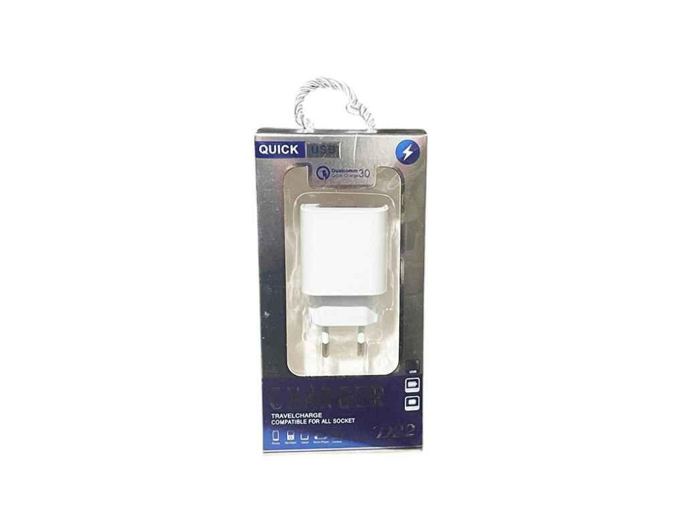 Мережевий зарядний пристрій USB 20W 5V/3.0А білий Charger Quick ТМ KMT Київ - фото 1