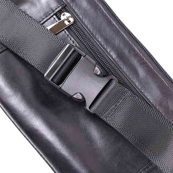 Чоловіча сумка на пояс із натуральної шкіри Vintage 20474 Чорний Київ