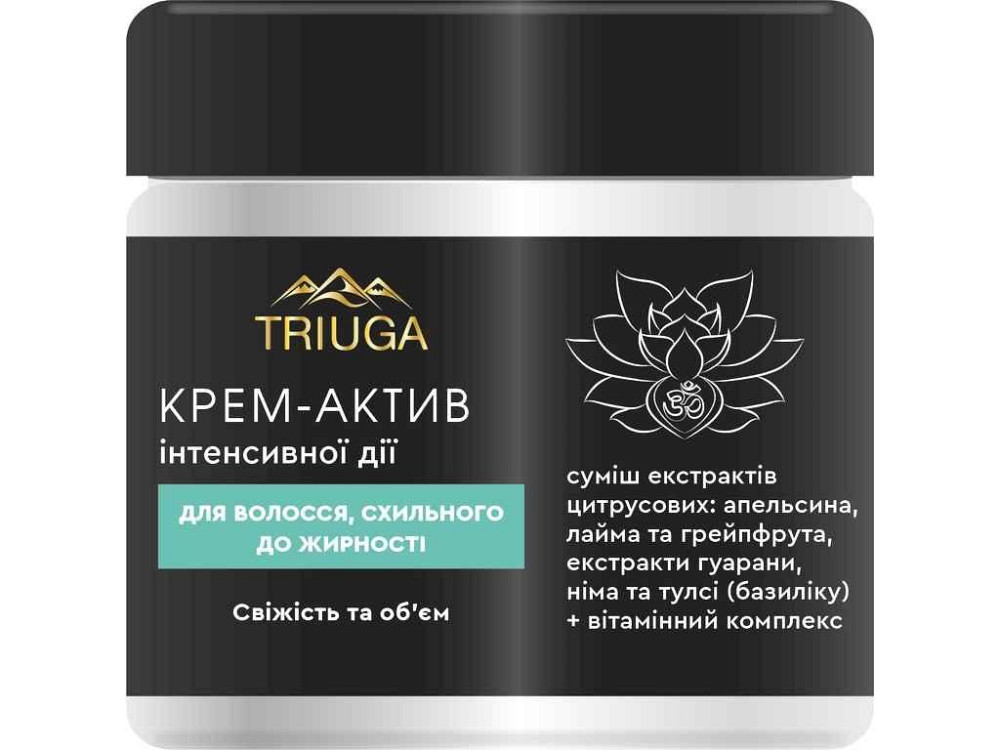 Крем для волос 300мл актив Свежесть и объем ТМ Triuga Ayurveda Киев - изображение 1