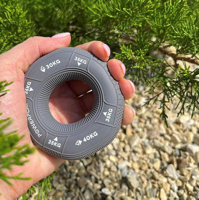 Кістовий еспандер кільце 3 ступеня навантаження 30-35-40кг Гумовий еспандер Силіконовий кистьовий еспандер із зручним хватом Київ - фото 9