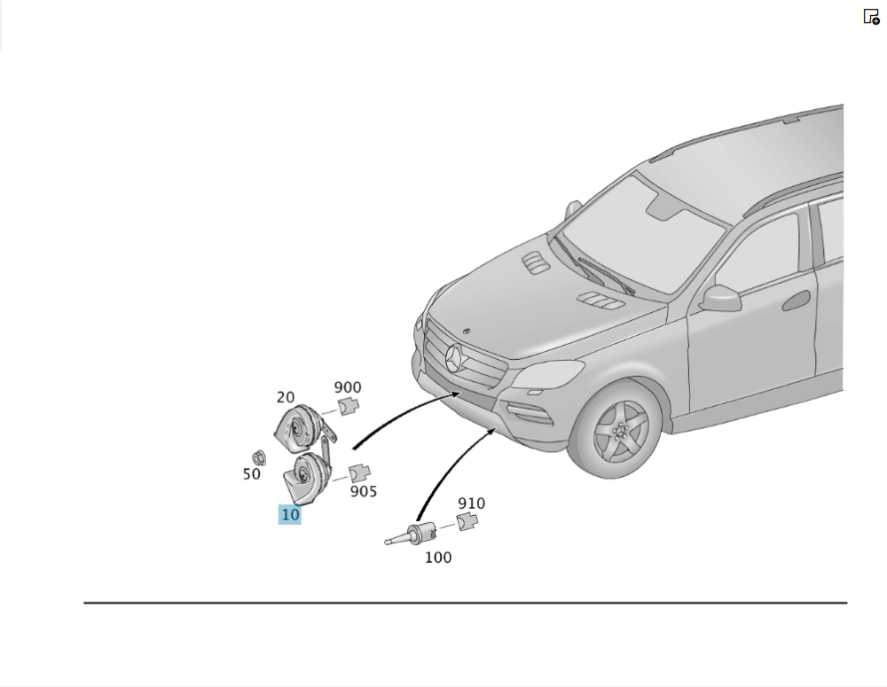 Mercedes-Benz  A0005424104 Клаксон/сигнал високочистотний 510HZ ML/GLE W166 GL/GLS X166 GLE Coupe C292 Одеса - фото 2