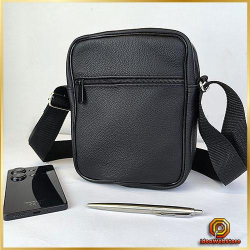 Кожаный мужской мессенджер через плечо черный Мужской Мессенджер Из Натуральной Кожи Киев - изображение 1