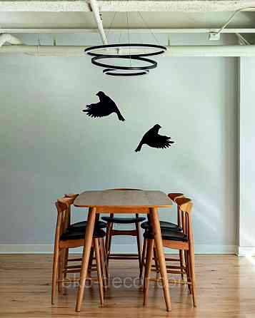 Декоративное настенное Панно «Птичка» Декор на стену(цена за 1шт) 30*16 см, Черный Киев