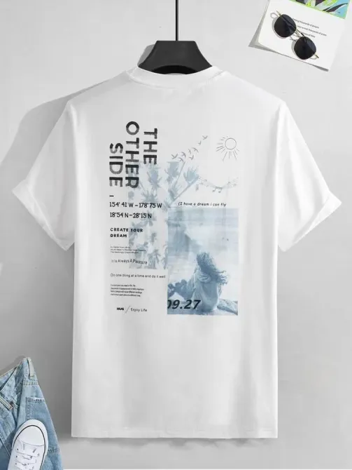 Футболка жіноча з принтом  48 Біла 2664085903 Дніпро - фото 1