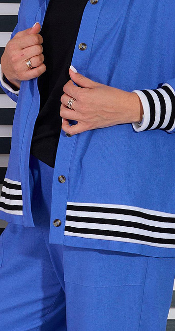 Лляний костюм у спортивному стилі (50) Київ - фото 3