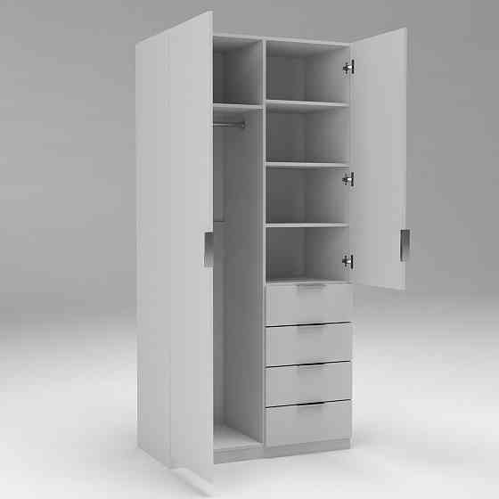 Шкаф Кристалл 1, Белый, 1000х520х2100 Львов