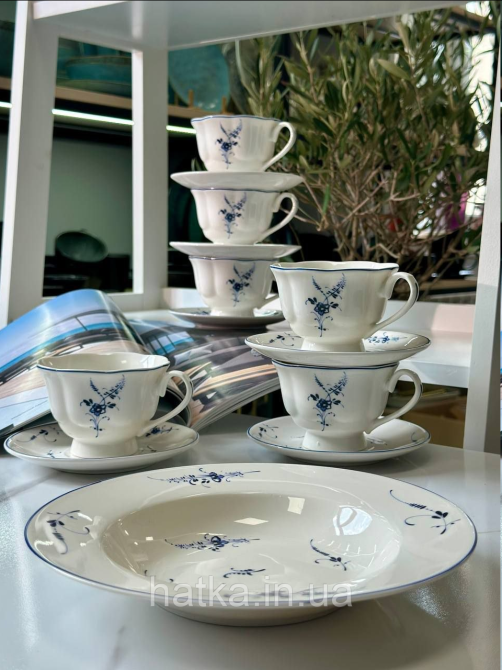 Тарелка глубокая суповая фарфор винтажный стиль 21,5 см 250 мл 