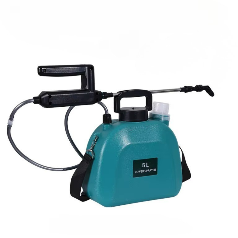 Ручний обприскувач акумуляторний на 5 літрів наплічний портативний для саду і городу садовий пластиковий бірюзовий Кам'янець-Подільський - фото 4
