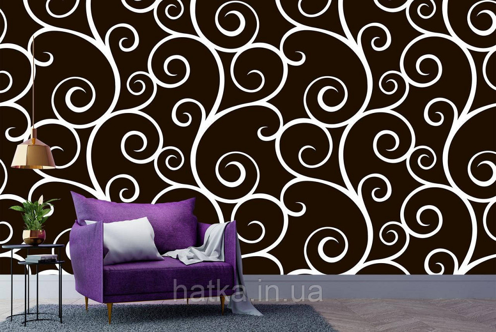 Фотообои виниловые на флизелине вензеля завитки Киев - изображение 1