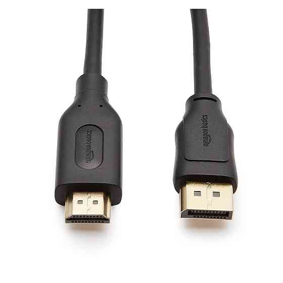 Кабель шнур DisplayPort to HDMI Amazon Basics 1.8 м для ПК монітора проектора ТВ 1080p 1920x1200 золоті контакти Київ