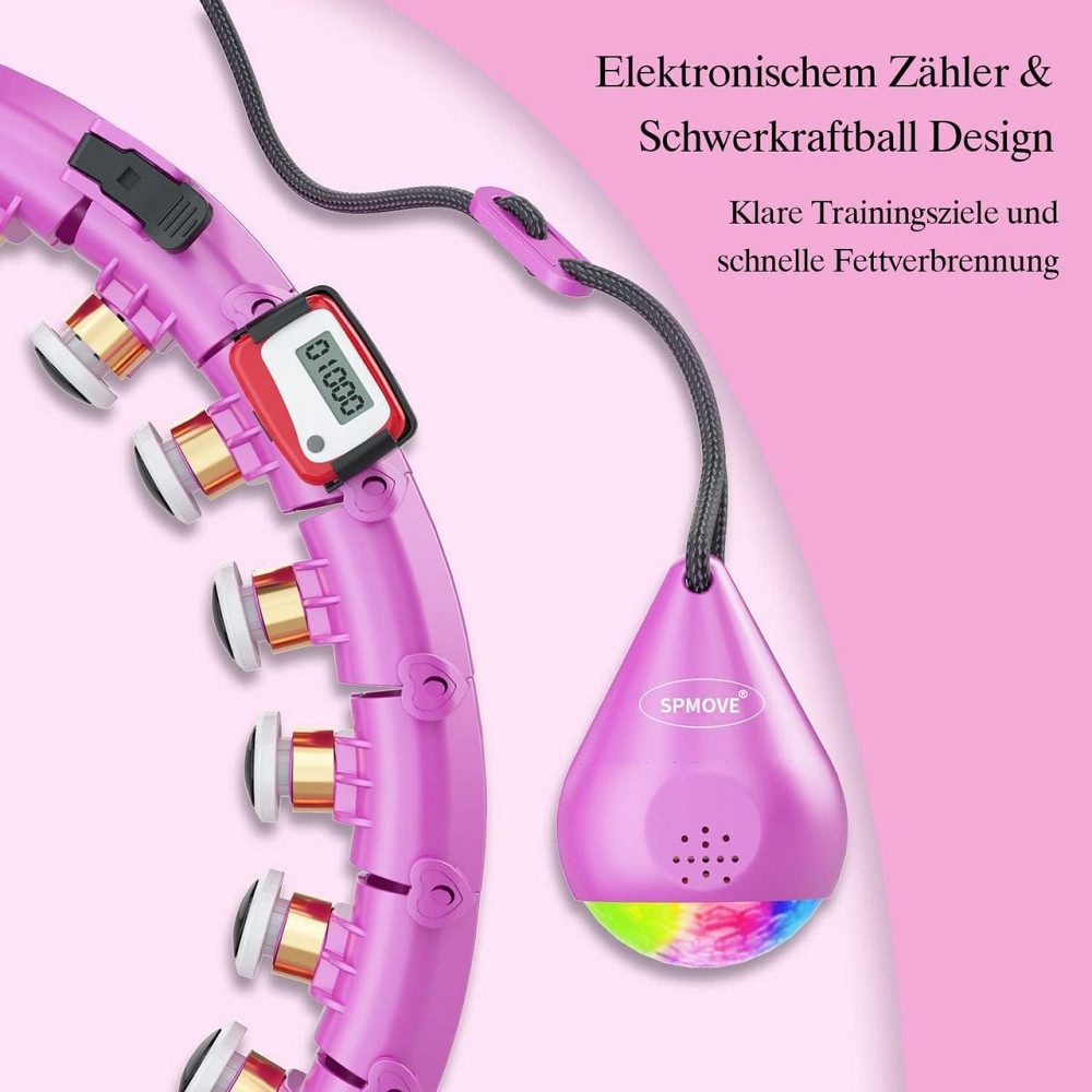 Смарт хулахуп SPMOVE со счетчиком для похудения, 24 секции, массажный обруч 360° обруч для фитнеса, тренировок Киев - изображение 6