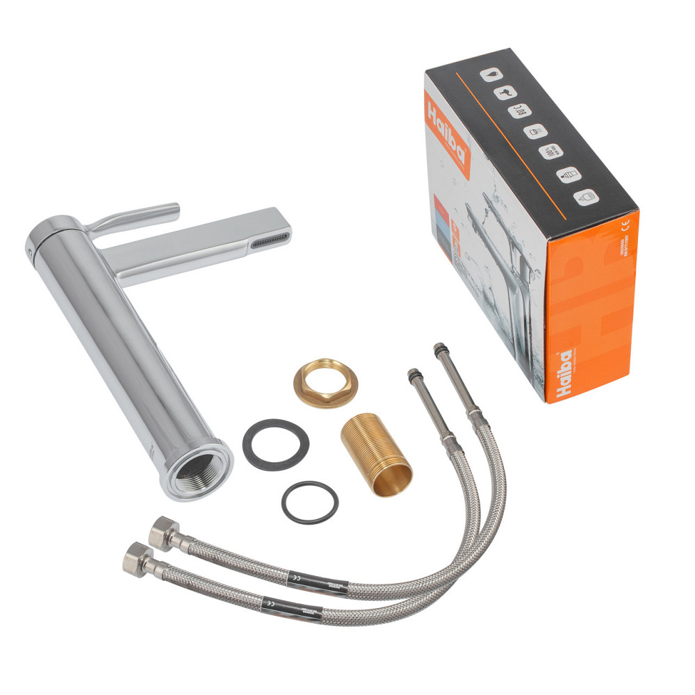 Высокий смеситель для умывальника Haiba Lemon 001 Hight (HB9586) Харьков - изображение 4