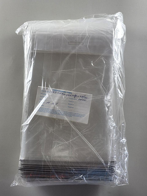 Пакет з еврослотом і липкою стрічкою 15см 20см 25мк (1000шт) Харків - фото 3