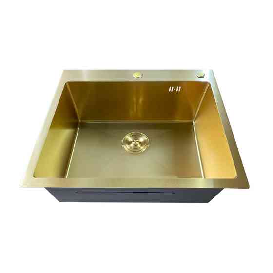 Мийка Mixxus MH6050 Micro Decor Brushed Gold (3.0/0.8) з нерж. сталі (колір матове золото) (MI8222) Київ