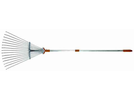 Граблі віялові 15 зубів. Телескопічна алюмінієва ручка 3010-10-01 (читувати опис) Рівне