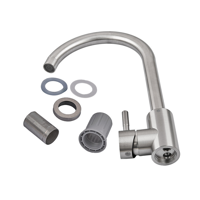 Кухонний змішувач Armata SUS-011(N) з нержавіючої сталі без підведення (CH6485) Харків - фото 4