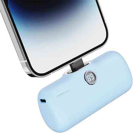 Компактний Power Bank iWALK 4800mAh для iPhone, швидка зарядка, вбудований кабель, LED-дисплей Київ