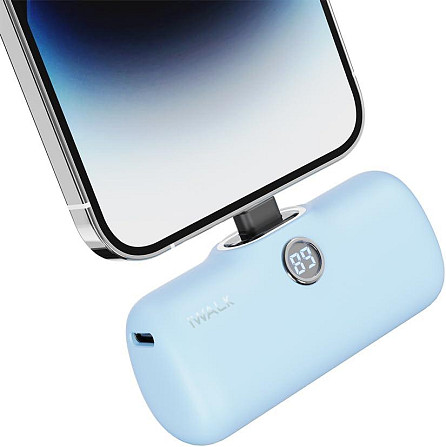 Компактный Power Bank iWALK 4800mAh для iPhone, быстрая зарядка, встроенный кабель, LED-дисплей Киев - изображение 1