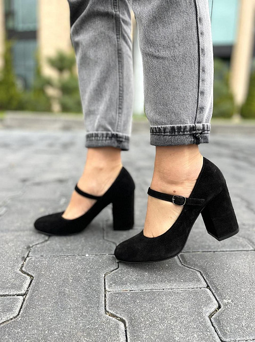 Nivelle Туфлі жіночі NIVELLE чорні натуральна замша каблук 8 см (1765/8029-8052) Коломия - фото 2