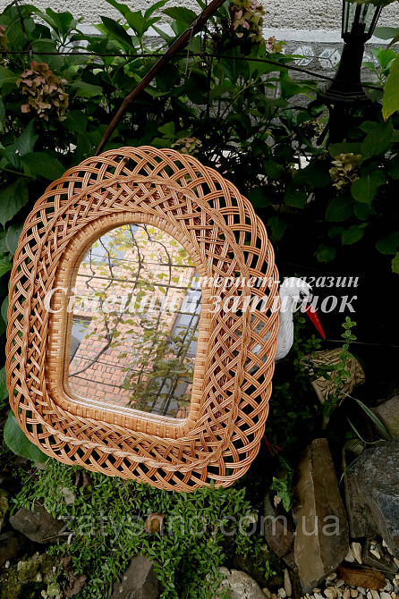 Дзеркало плетене з лози Київ - фото 2
