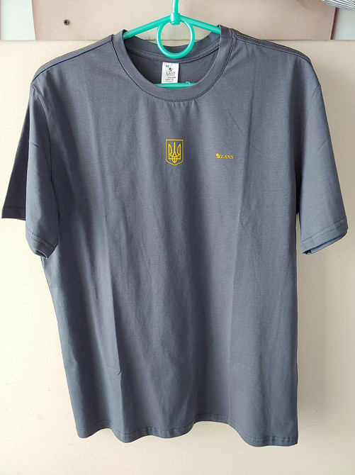 Чоловіча футболка з трізубом Lans L 12.020 M, Серый Київ - фото 2