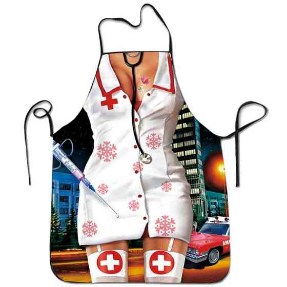 Кухонний фартух з приколом Медсестра 73 на 57 см різнобарвний Київ