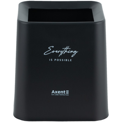 Кошик для паперів Axent Настільний контейнер для сміття, квадратний, чорний (2132-01-A) Вінниця - фото 1