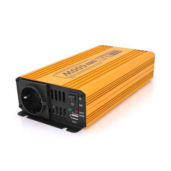 Інвертор напруги Mexxsun MXSPSW-600, 12V/220V, 600W з правильною синусоїдою, 1 Shuko, 1 USB, клемні дроти, Q8 Київ