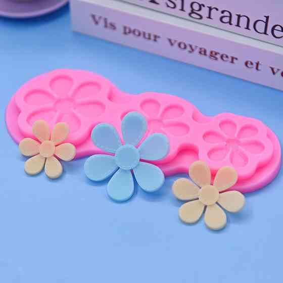 Молд силиконовый Цветы 169 на 67 мм розовый Киев