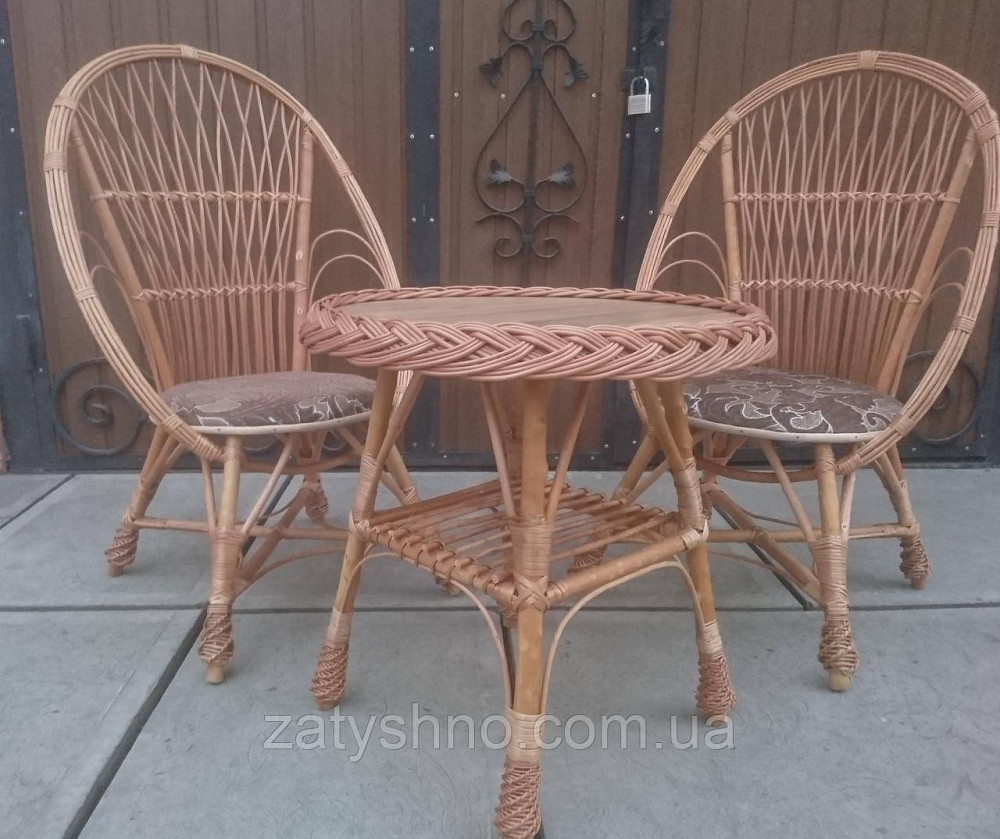 Садові плетені меблі на 2 особи Київ - фото 1