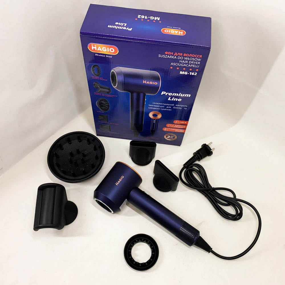 Дорожній фен для волосся MAGIO MG-162 1500 Вт, Фен для дому та салону дорожній укладання VX-20 Київ - фото 8
