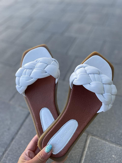 KATI SHOES Шльопанці жіночі KATI SHOES 020 білі (літо, шкіра натуральна) (5137) 36 Коломия - фото 1
