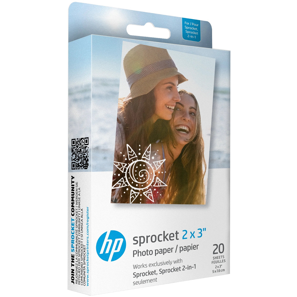 Фотопапір HP Sprocket Zink 2"x3" Глянцевий, самоклеючий, 20 листів Вінниця - фото 1