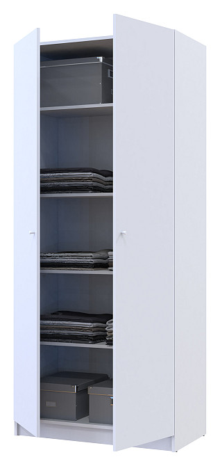 Шафа розпашна з полицями Doros Промо 90х48х204 см Білий (DRS-011201) Львів - фото 4