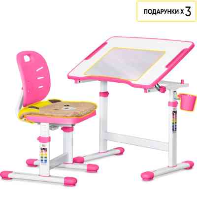 Парта со стулом Evo-kids Pink (Evo-07 Ergo PN) Винница