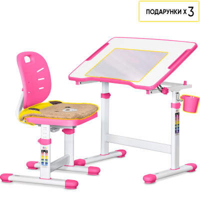 Парта со стулом Evo-kids Pink (Evo-07 Ergo PN) Винница - изображение 3