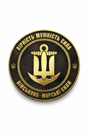 Коїн - памʼятна монета Військово-Морські сили "Вірність. Мужність. Сила." Запоріжжя