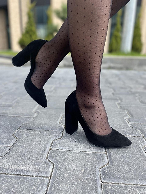 Туфлі жіночі SEE SEVEN чорні натуральна замша 36р. каблук 10 см (3537) Коломыя - изображение 10