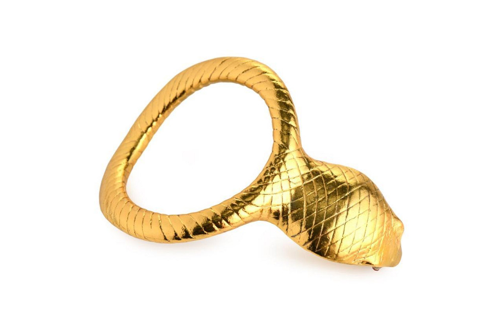 Ерекційне кільце з головою кобри Master Series: Cobra King Golden Cock Ring Sex Aura Київ - фото 3