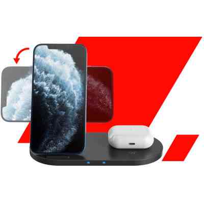 Зарядное устройство Canyon 2in1 Wireless 10W/7.5W/5W Type-C 1.2 m (CNS-WCS202B) Винница