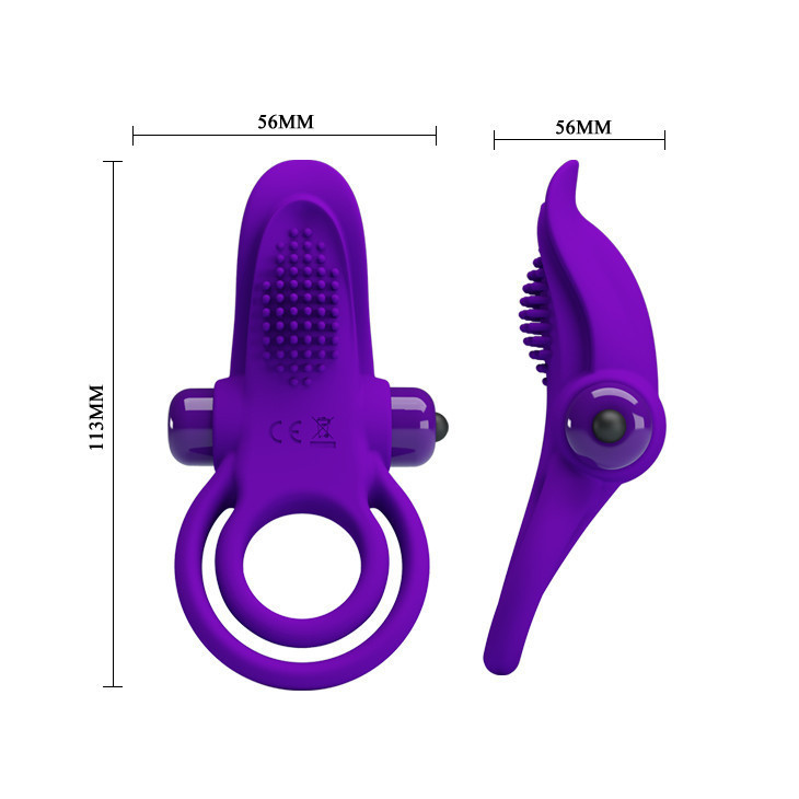 Ерекційне кільце - Pretty Love Vibrant Penis Ring Purple Sex Aura Київ - фото 7
